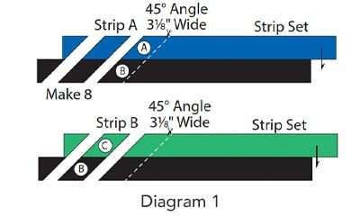 Star of the Bluegrass Block - Diagram 1
