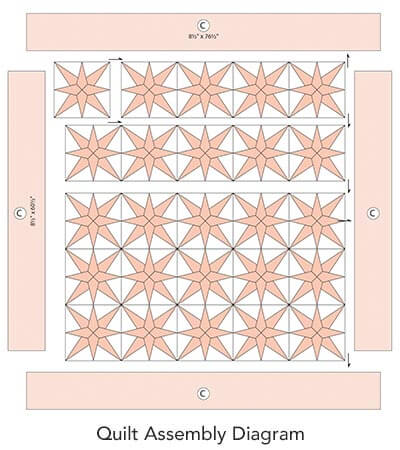 Maui Star Quilt - Block Assembly Diagram