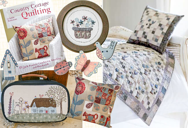 Country cottage quilting display
