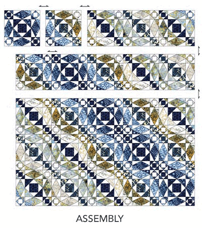 Dunes & Sea Quilt, Assembly