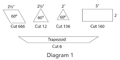Stella Quilt Block, Diagram 1
