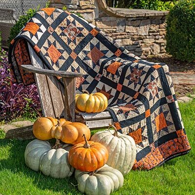 Fright Night Quilt, Beauty (square)